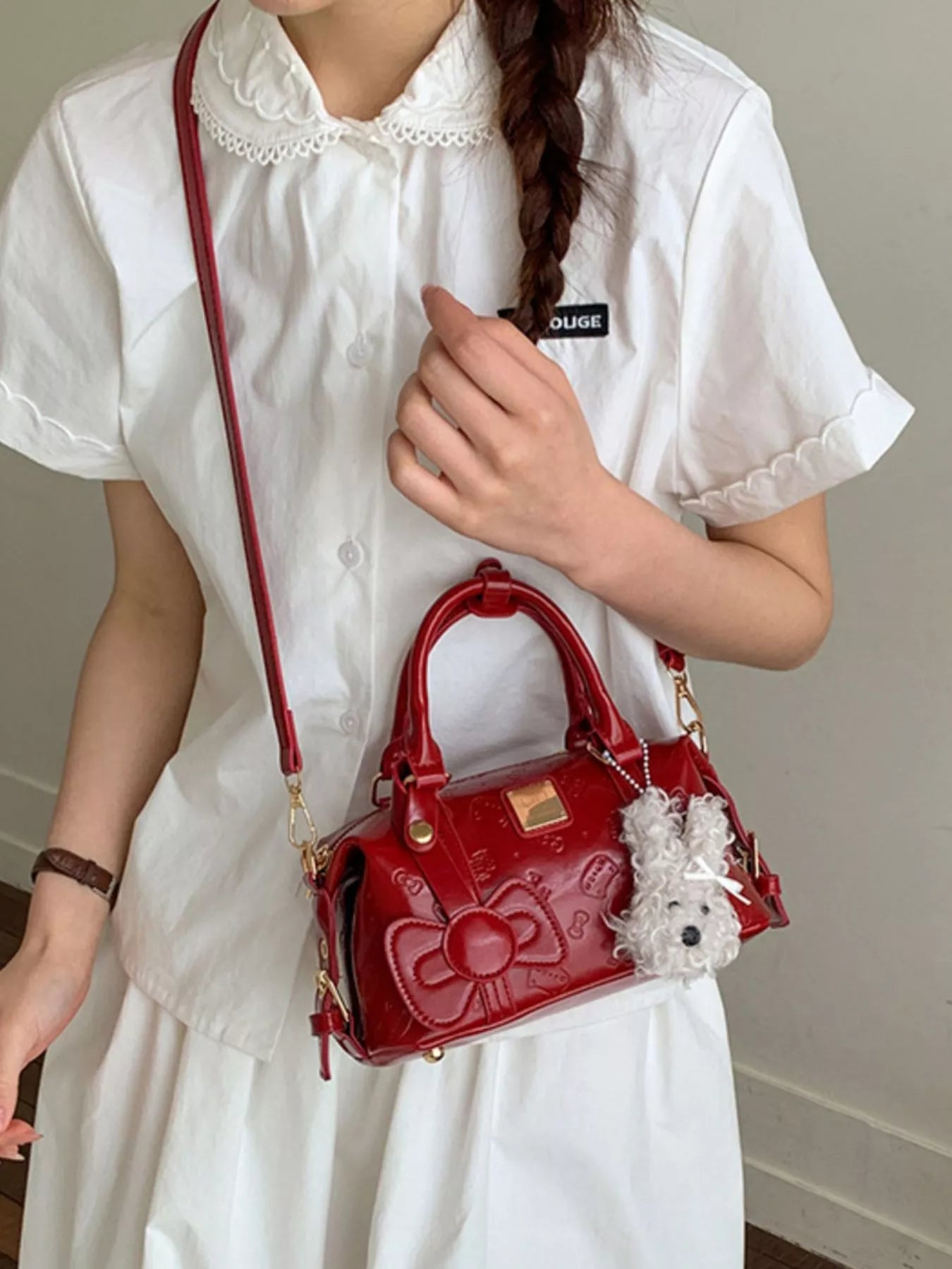 Bow Decor Crossbody Bag