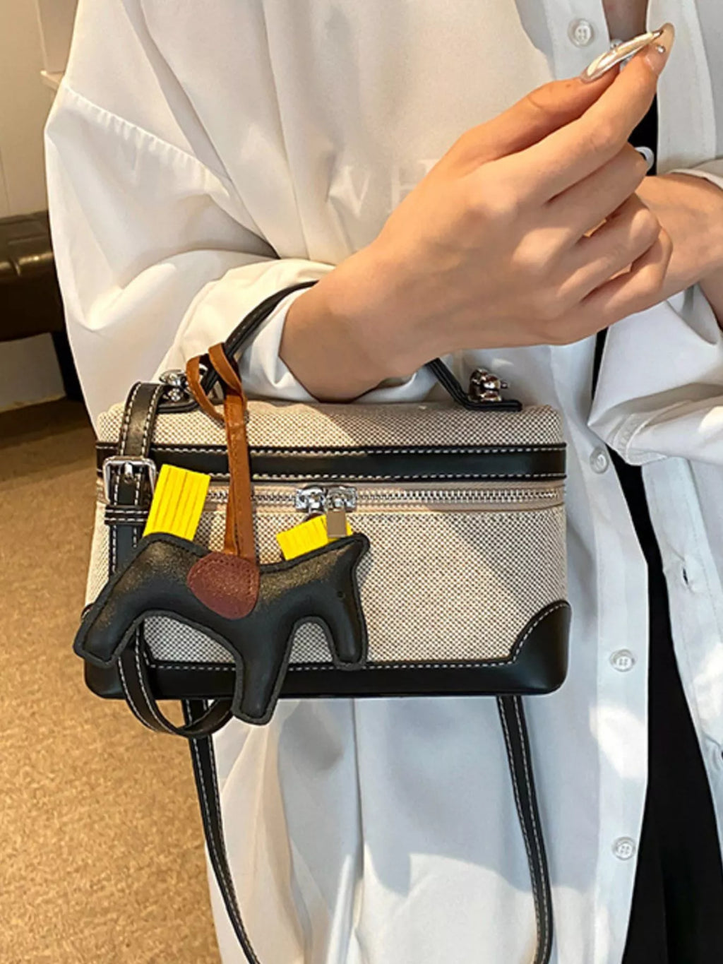 Top Handle Detachable Strap Handbag