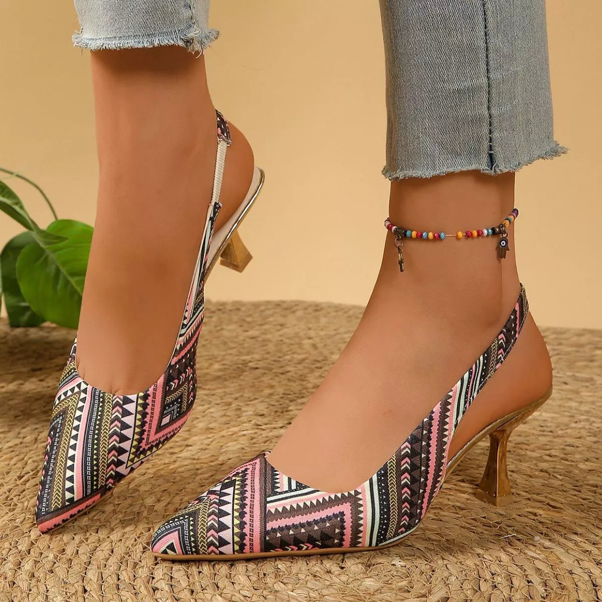 Point Toe Slingback Pumps