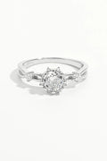 925 Sterling Silver Inlaid Zircon Ring