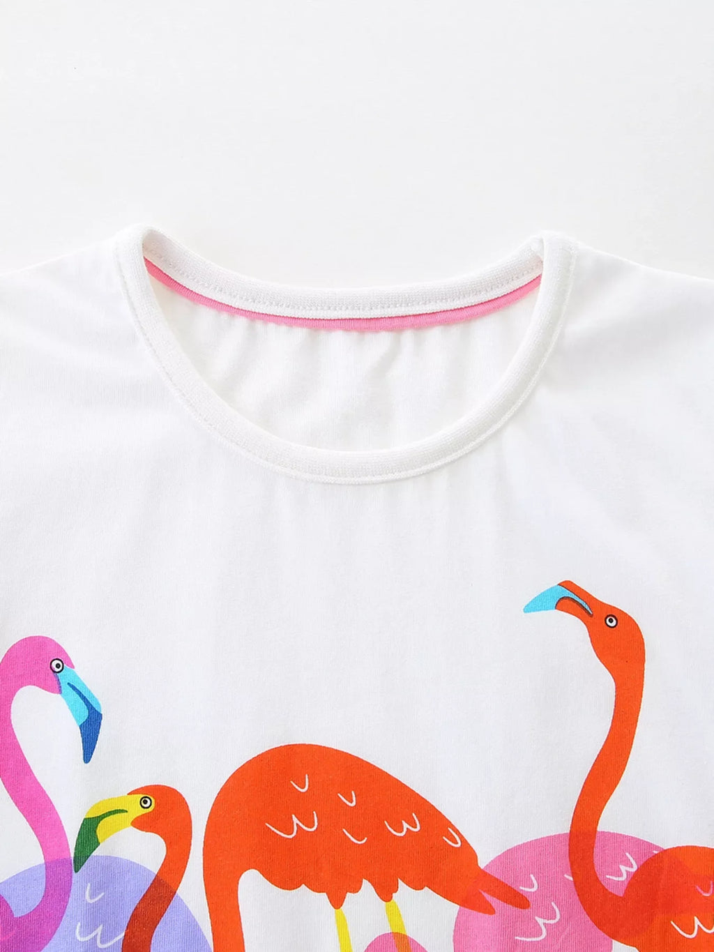 Children's Flamingo Print Short Sleeve T-Shirt