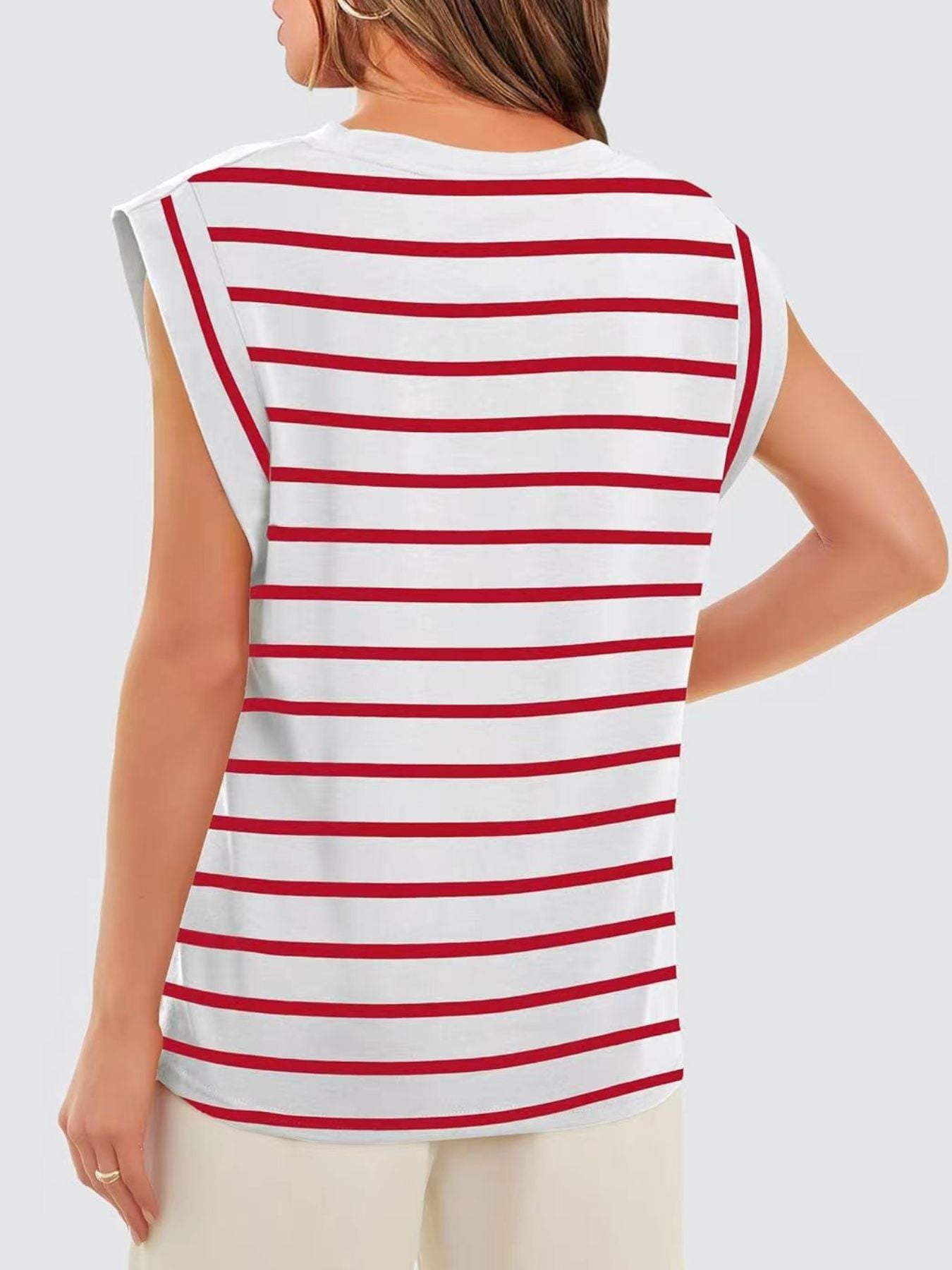Striped Round Neck Tank