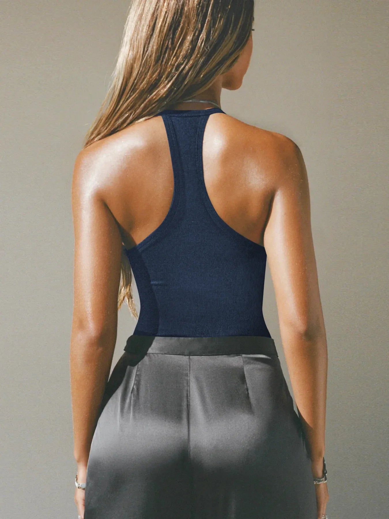 Cutout Ribbed Tank Top