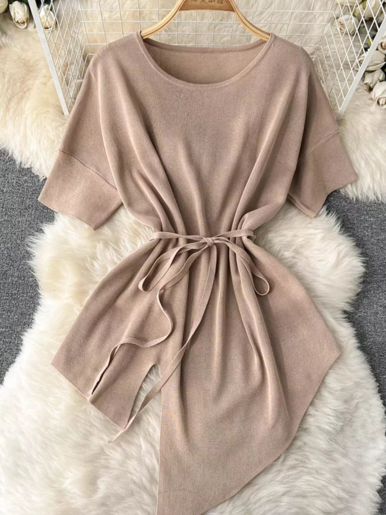 Short Sleeve Top and Wide Leg Pants Set