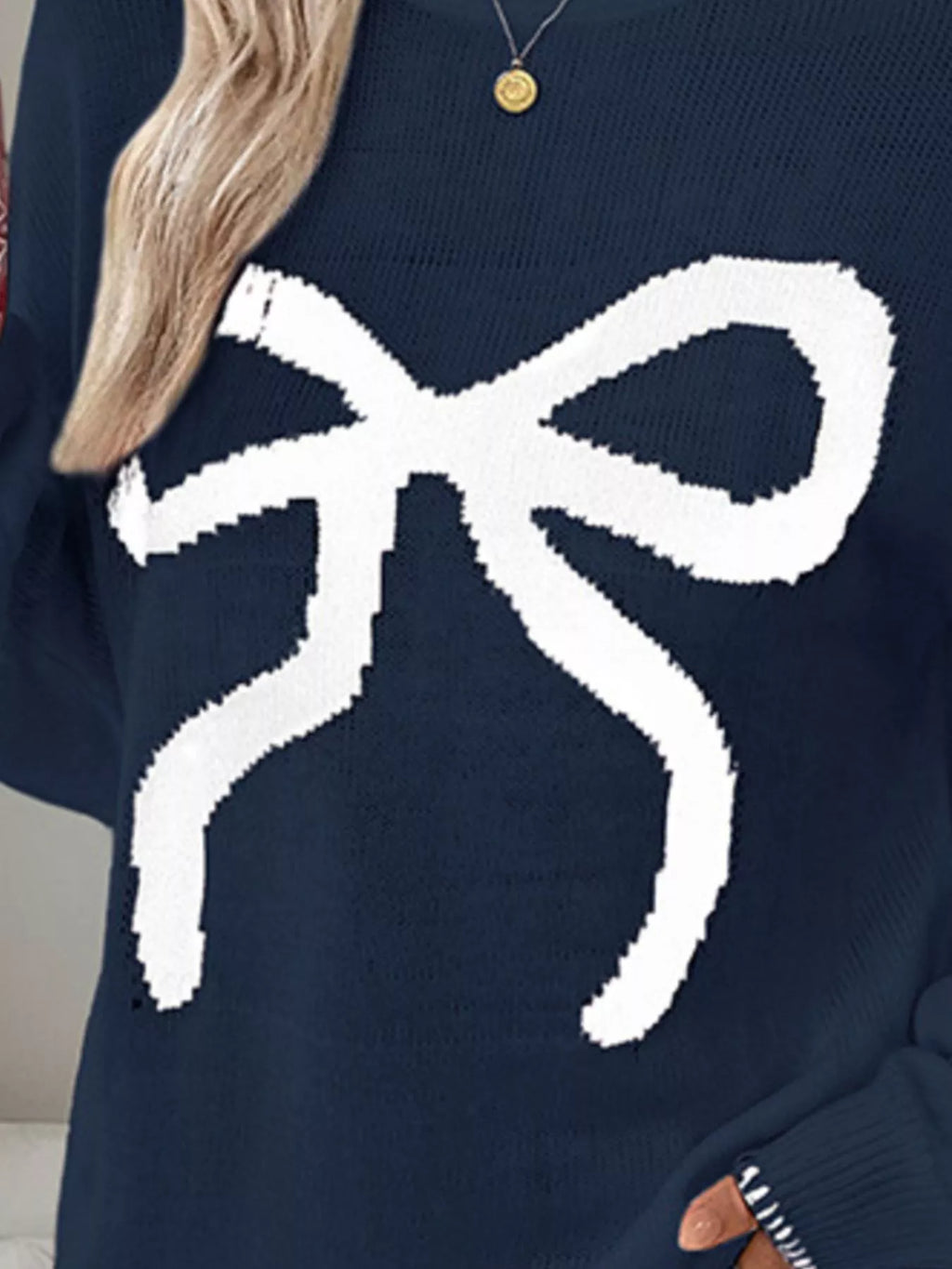 Bow Round Neck Sweater