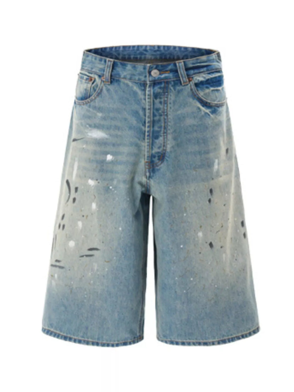 Men's Wide-Leg Denim Shorts