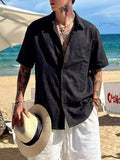 Men's Plus Size Casual Short-Sleeve Shirt