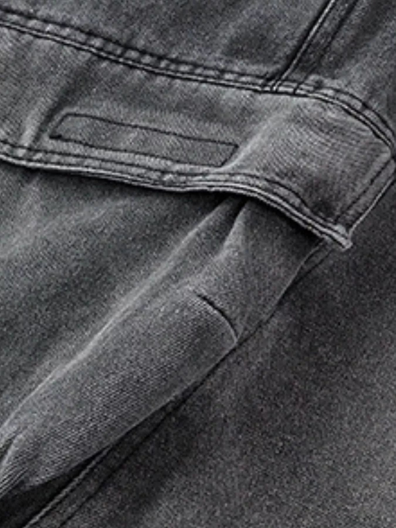 Men's Vintage Wash Cargo Demin Shorts