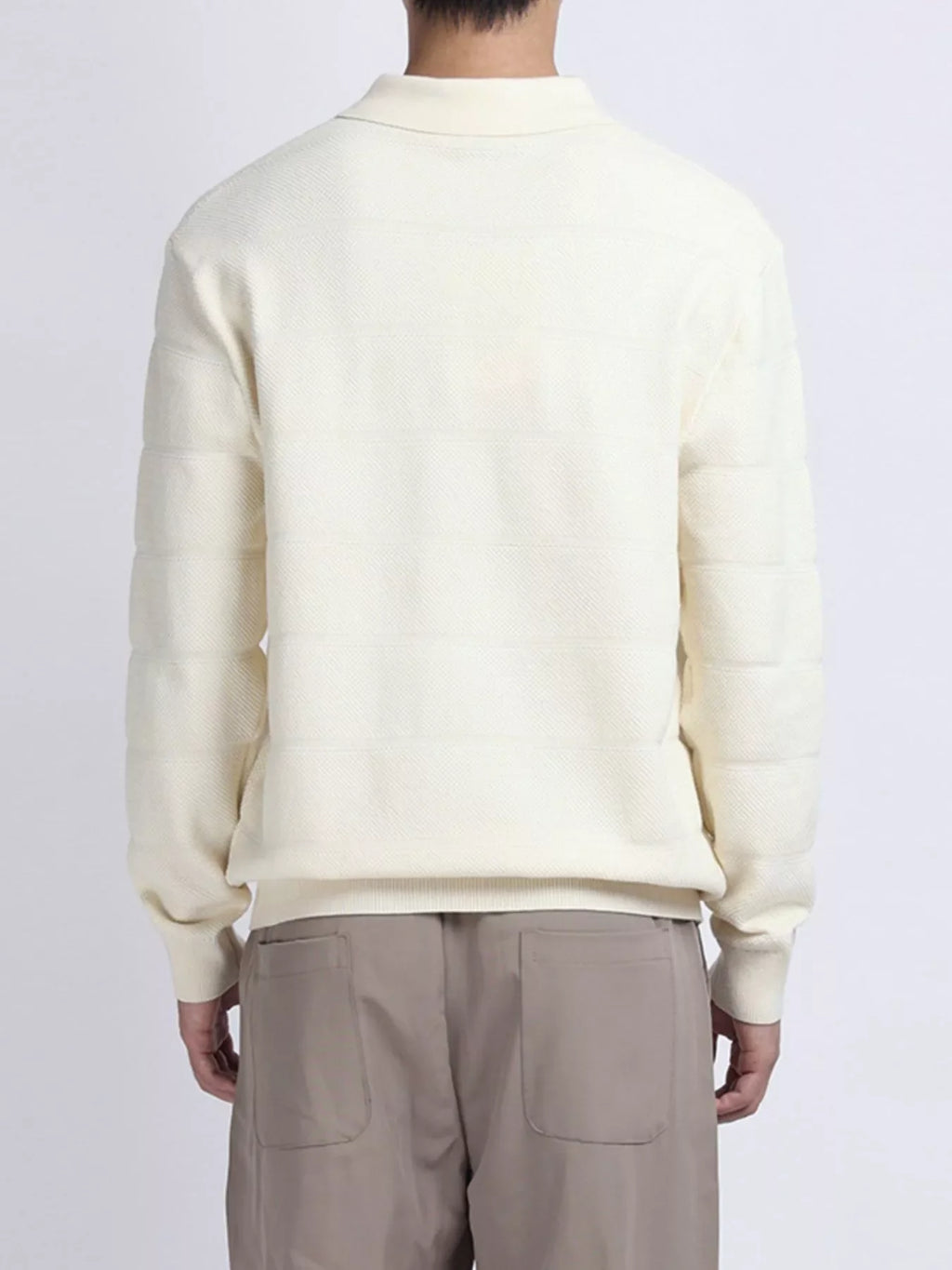Men's Plus Size Button Detail Long Sleeve Knit Top