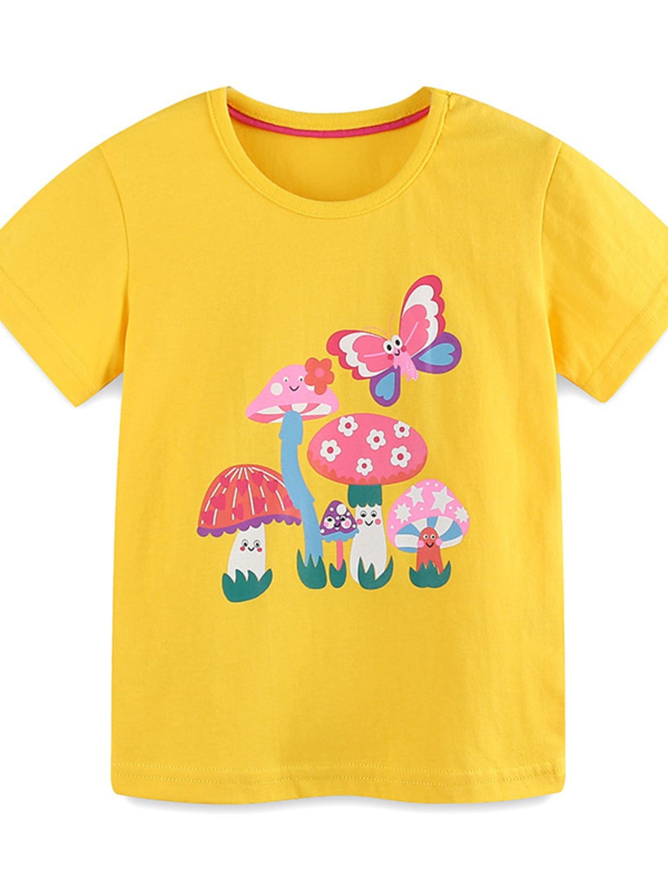 Children's Mushroom & Butterfly Print Tee and Shorts Set