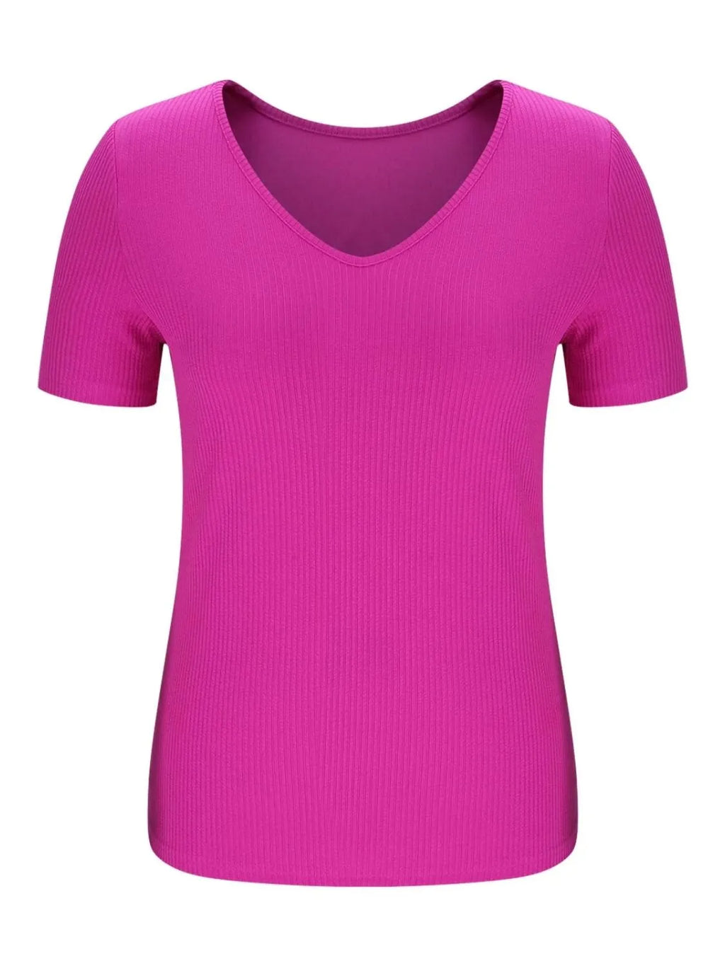 Solid V-Neck Short Sleeve T-Shirt