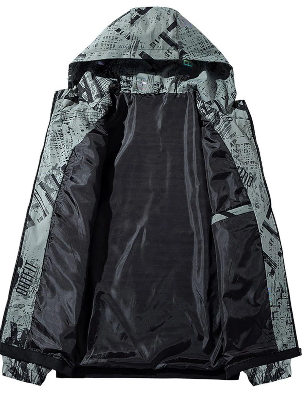 Men's Plus Size Zip Up Hooded Outerwear