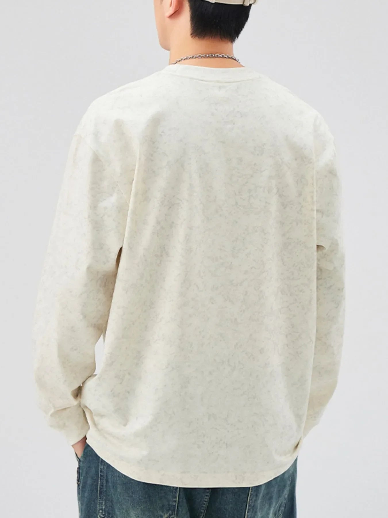 Men's Plus Size Graphic Round Neck Long Sleeve T-Shirt