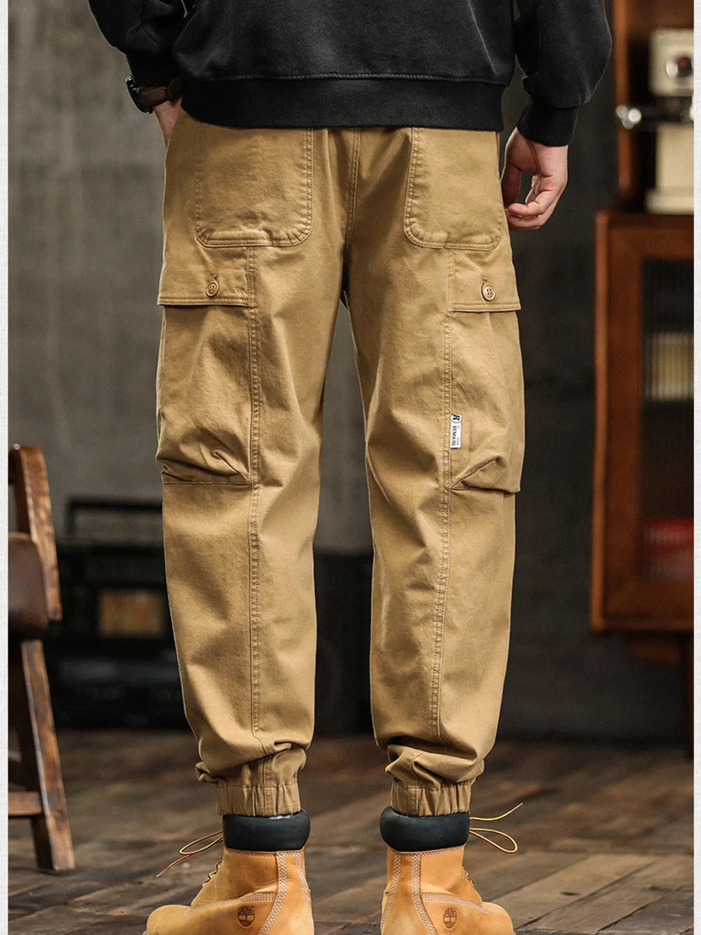 Men's Full Size Pocketed Loose Fit Joggers Plus Size