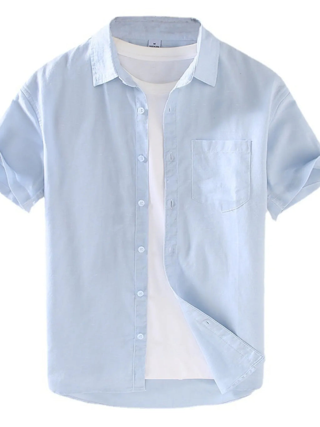 Men's Full Size Button Up Short Sleeve Shirt Plus Size