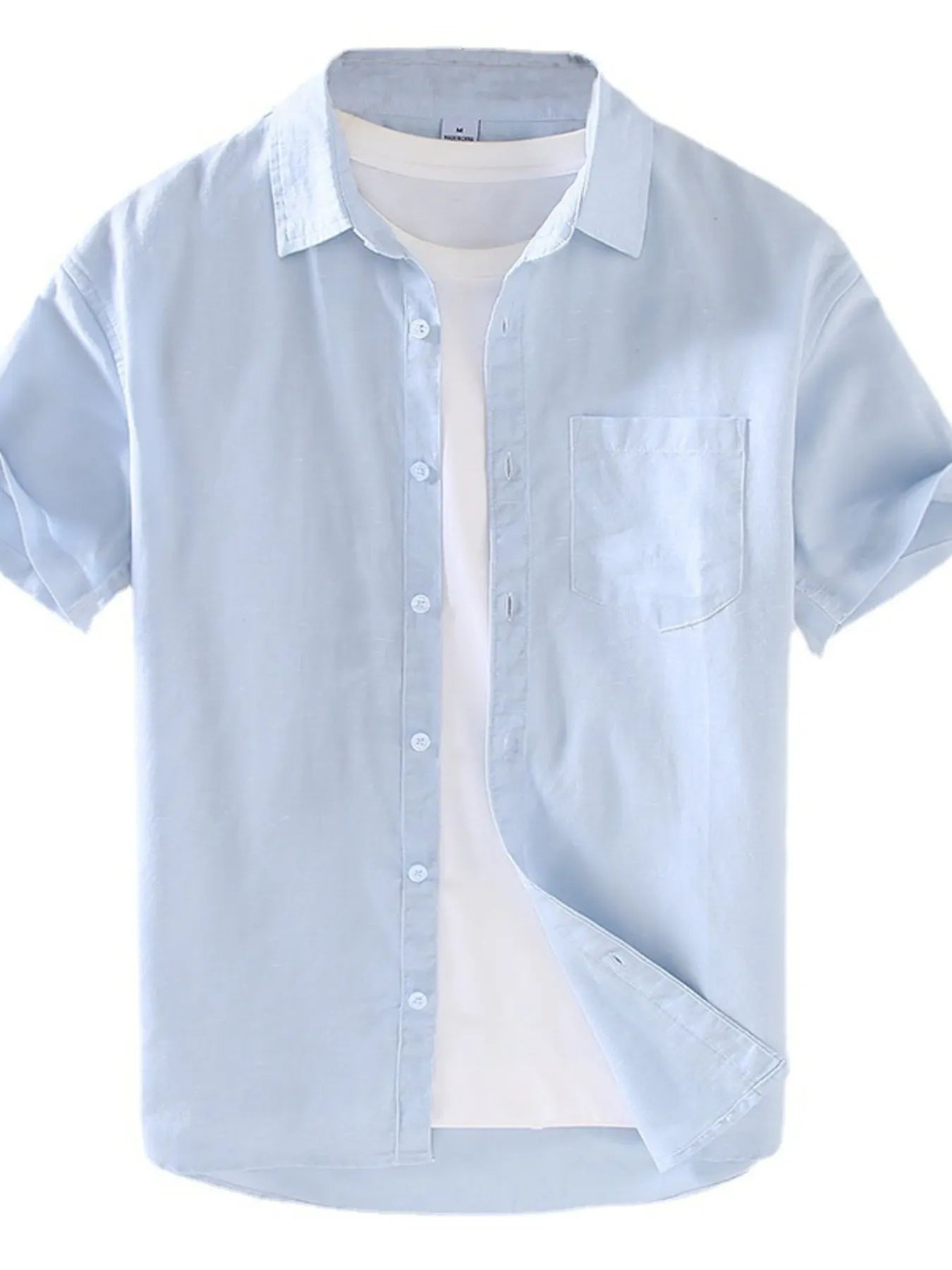 Men's Full Size Button Up Short Sleeve Shirt Plus Size