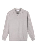 Men's Plus Size Long Sleeve Textured Knit Sweater