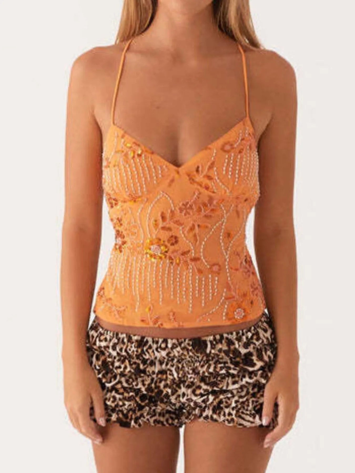 Crisscross Back V-Neck Cami