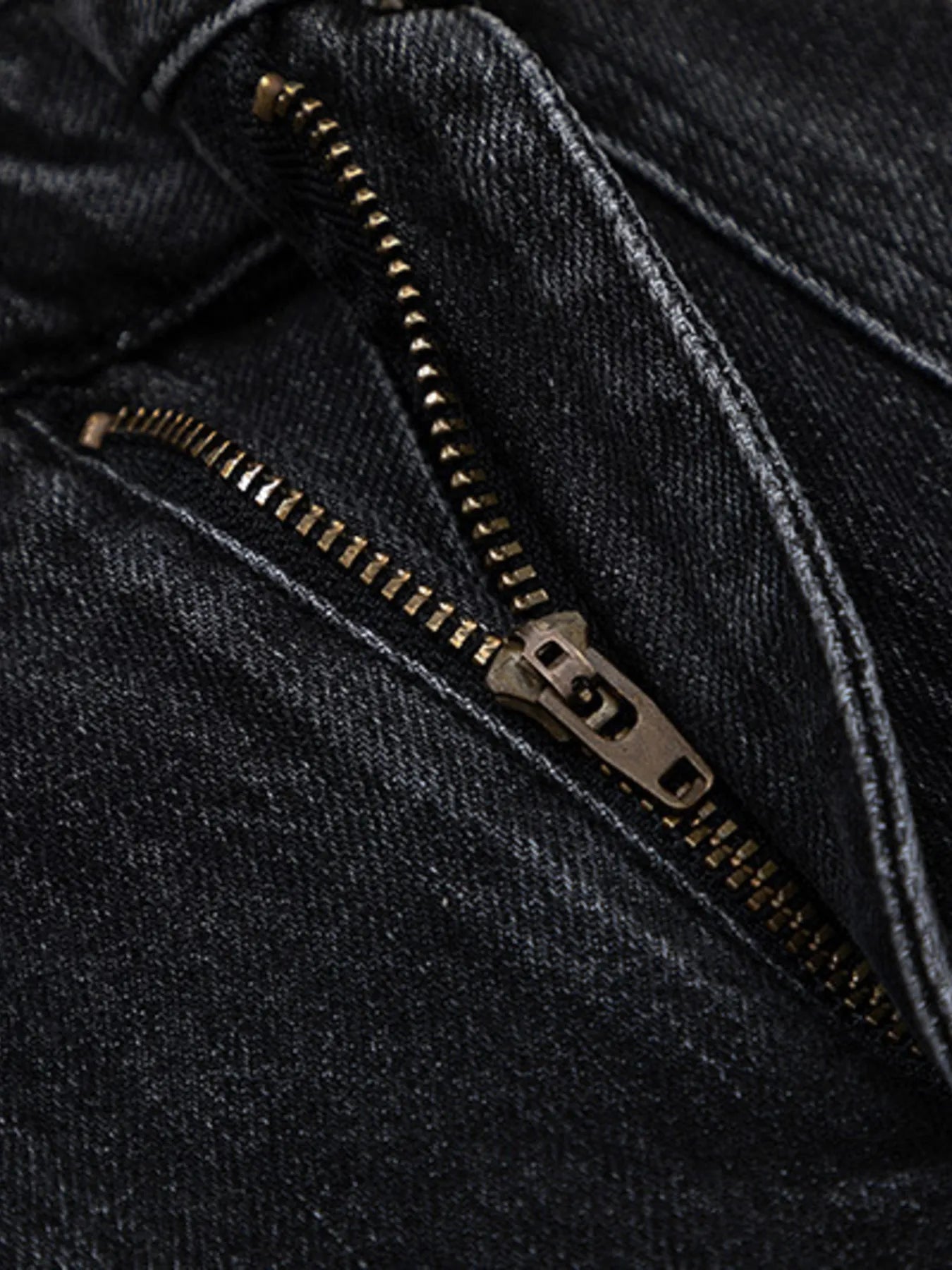Men's High-Waisted Wide Leg Wash Jeans