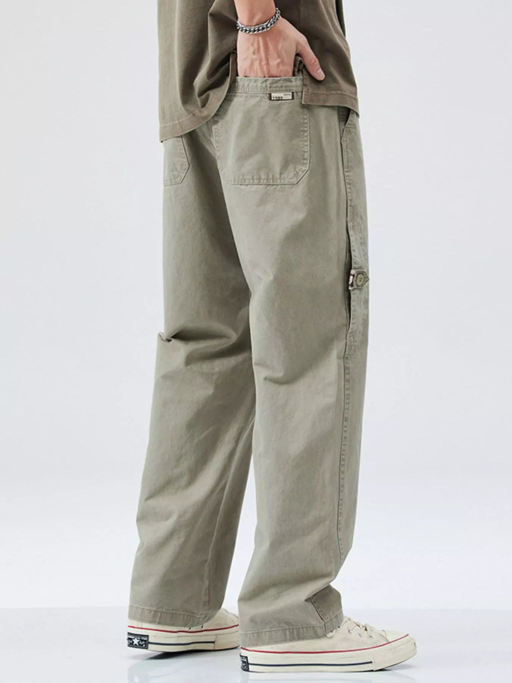 Men's Full Size Casual Loose Fit Straight Leg Pants Plus Size