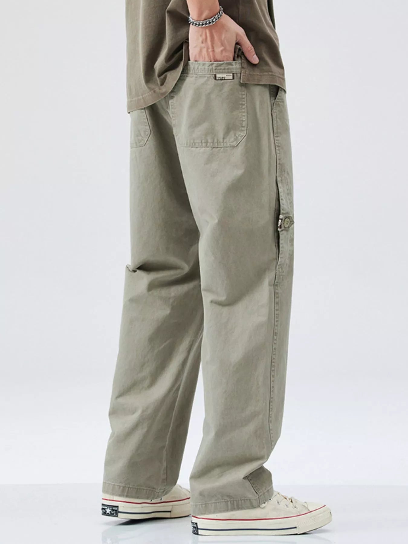 Men's Full Size Casual Loose Fit Straight Leg Pants Plus Size