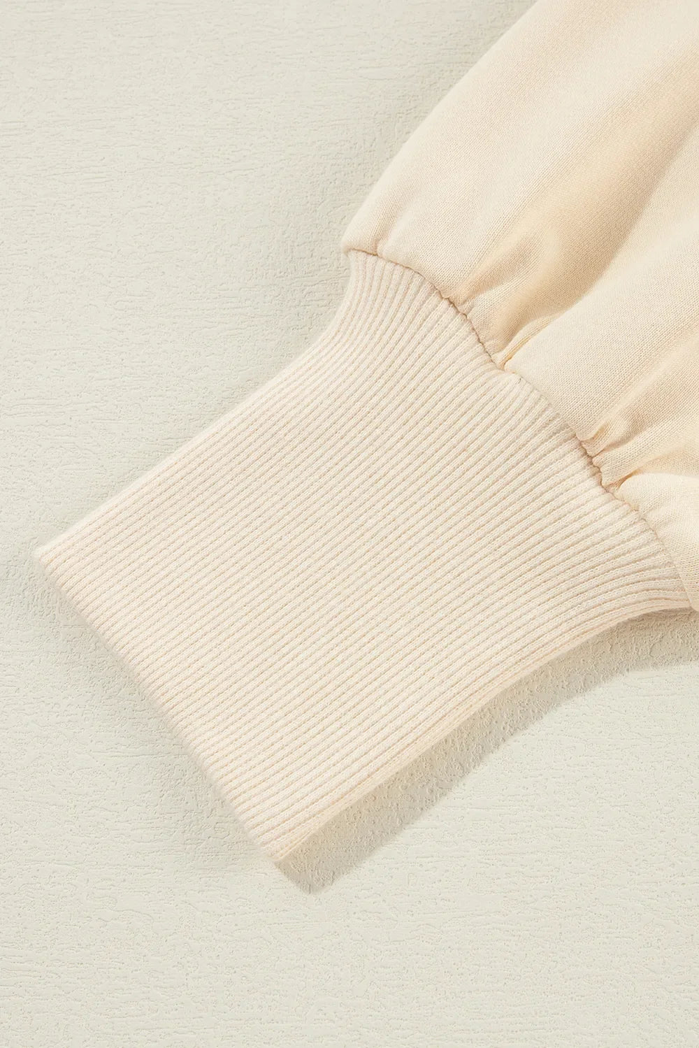 Striped Johnny Collar Long Sleeve Sweatshirt