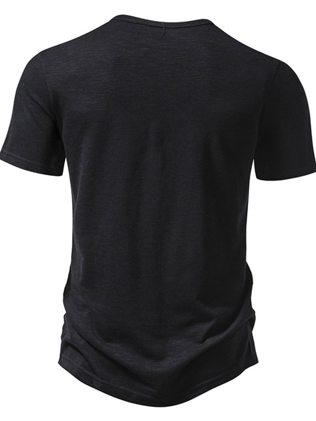 Men's Casual Button Detail T-Shirt