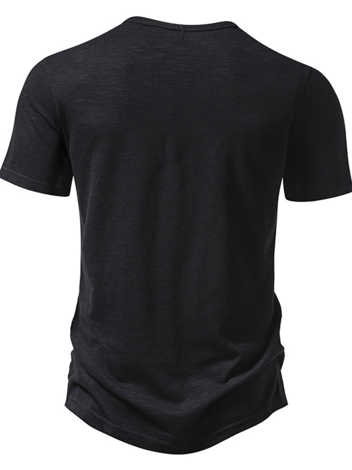 Men's Casual Button Detail T-Shirt