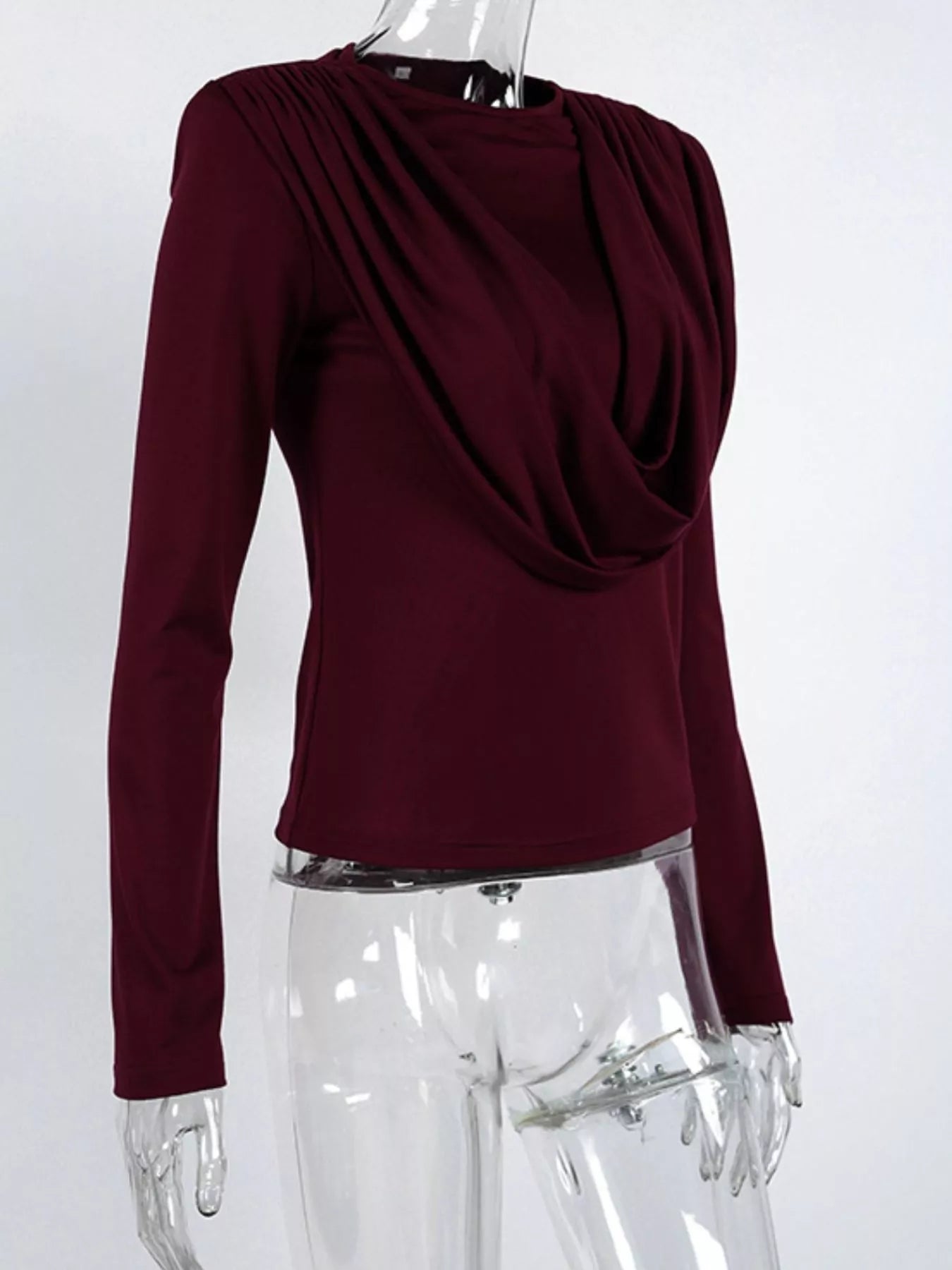 Ruched Long Sleeve T-Shirt