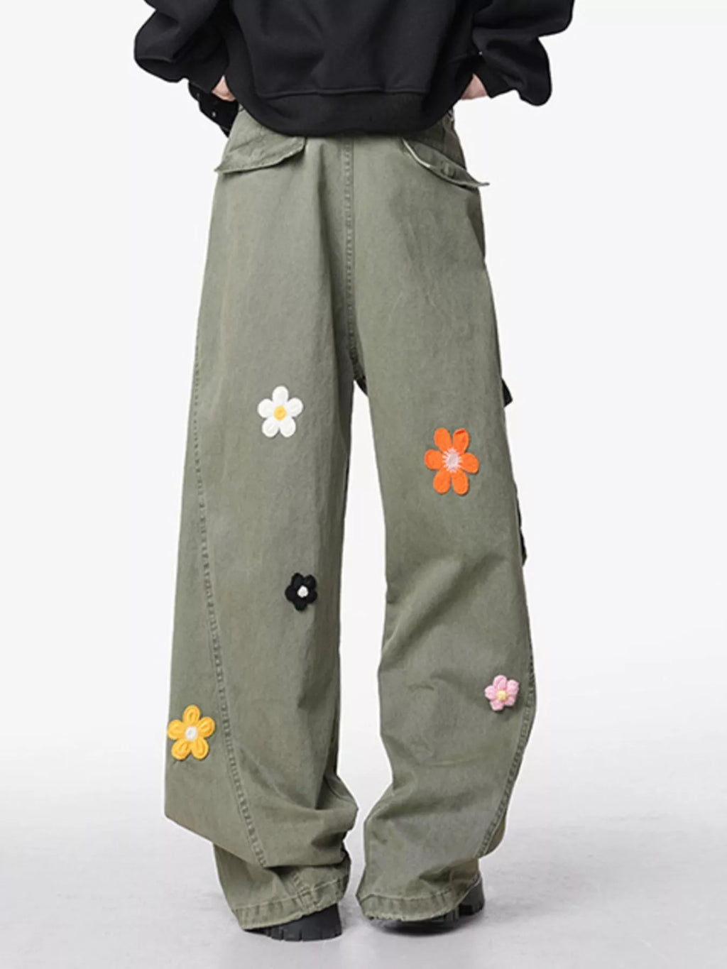 Men's Flower Wide Leg Pants