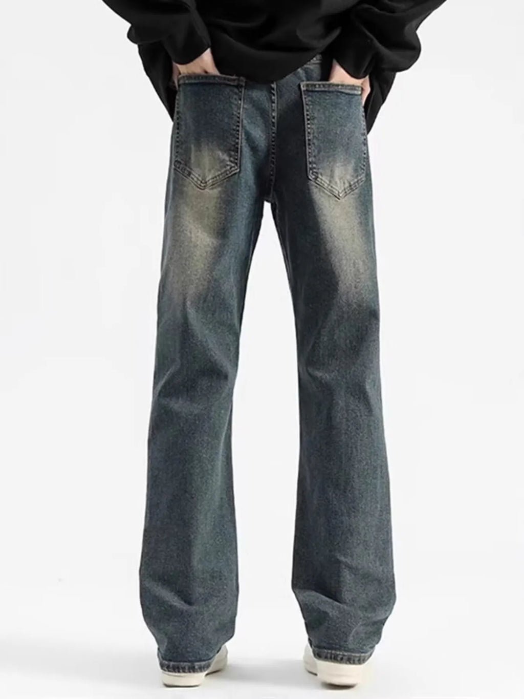 Men's Plus Size Vintage Wash Loose Fit Jeans