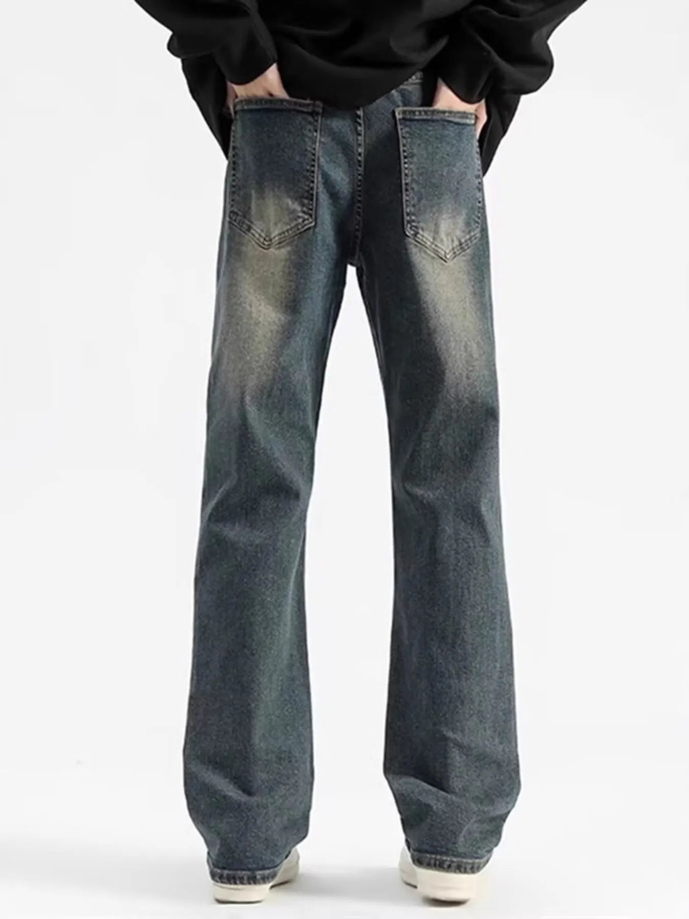 Men's Plus Size Vintage Wash Loose Fit Jeans