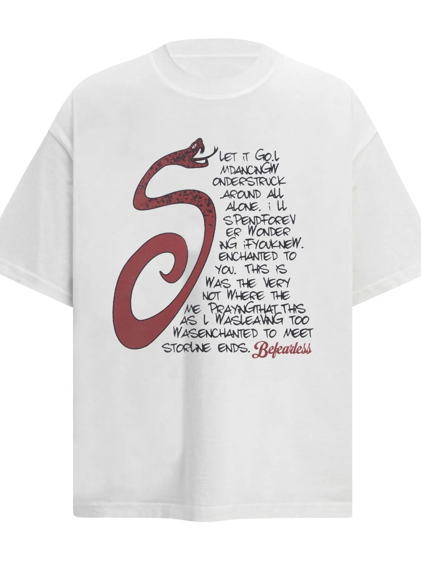 Men's Letter Round Neck Short Sleeve T-Shirt