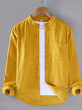 Men's Plus Size Button Up Long Sleeve Shirt