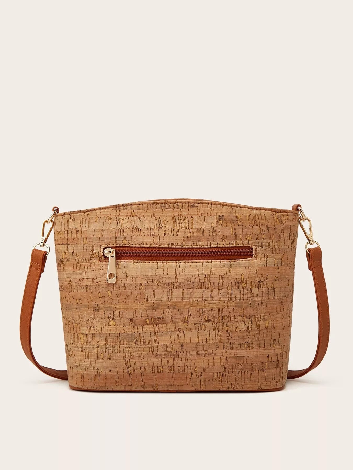 Ethnic Tree Bark Pattern Multi-Pocket Crossbody Bag