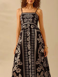 Floral Print Spaghetti Strap Maxi Dress