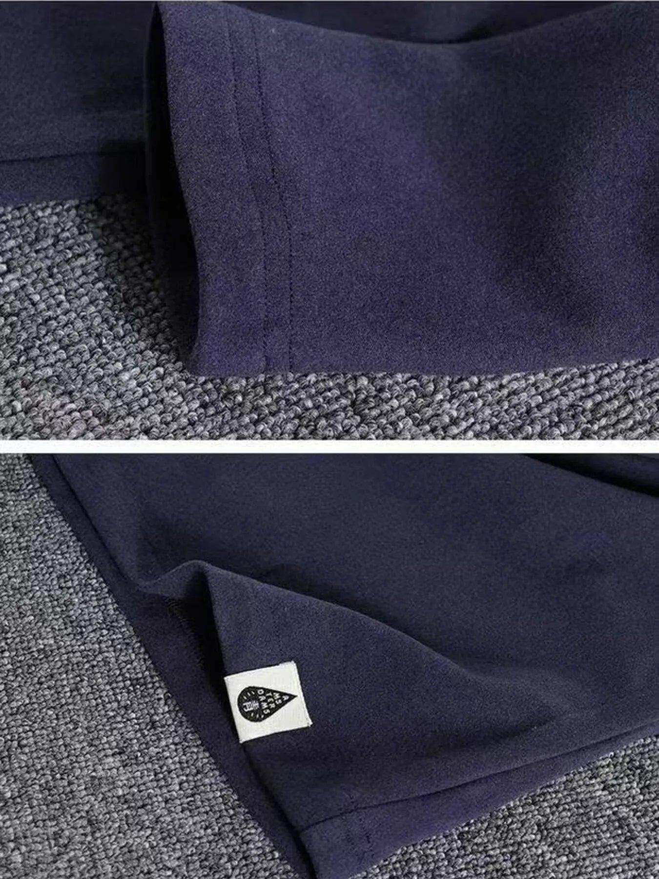 Men's Turtleneck Long Sleeve Top with Patches