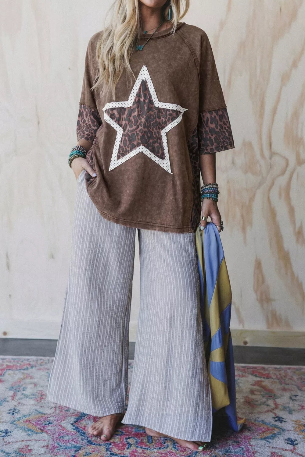 Leopard Star Patch T-Shirt