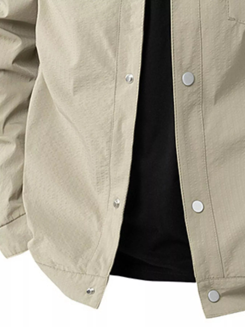 Men's Plus Size Lightweight Snap-Down Jacket