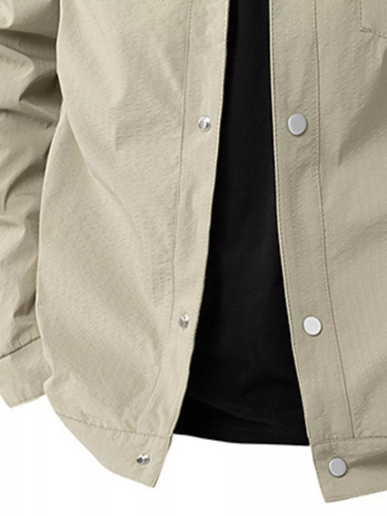 Men's Plus Size Lightweight Snap-Down Jacket