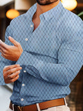 Men's Full Size Button Up Long Sleeve Shirt Plus Size