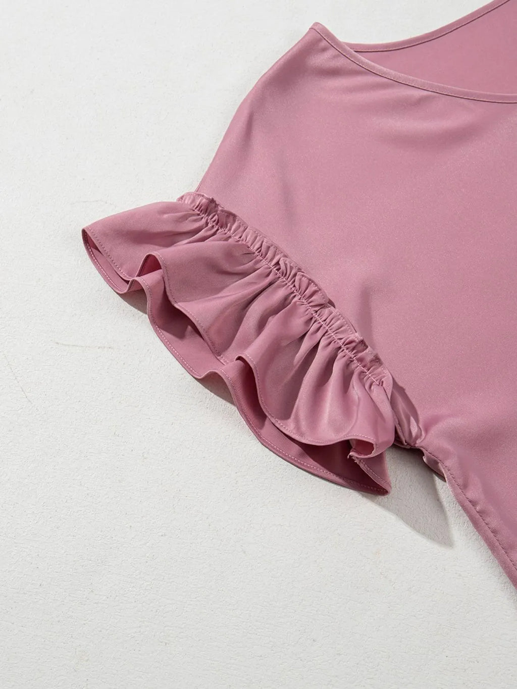 Toadstool Satin Ruffle Sleeve Top