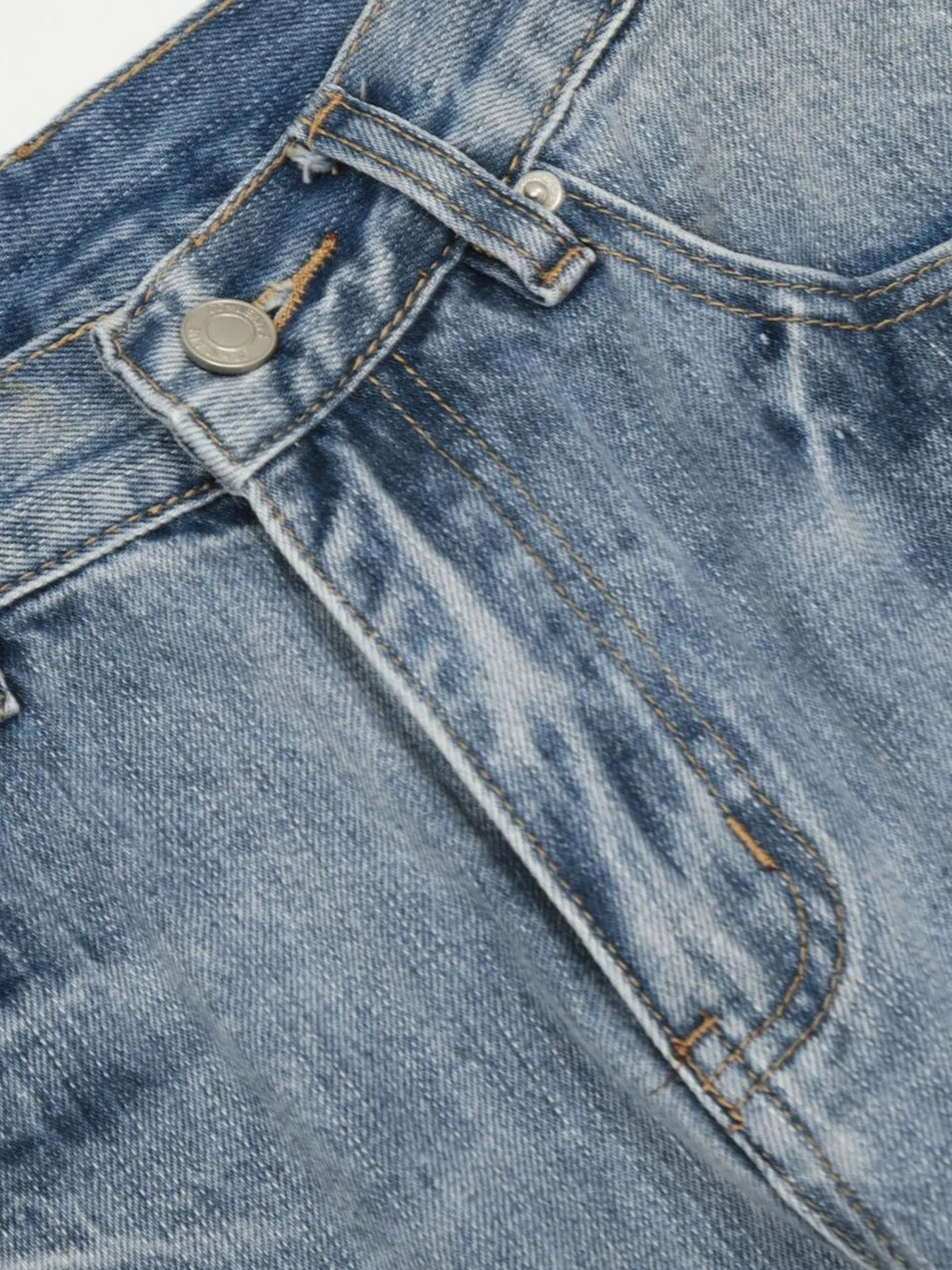 Men's Washed Wide Leg Relaxed Fit Jeans