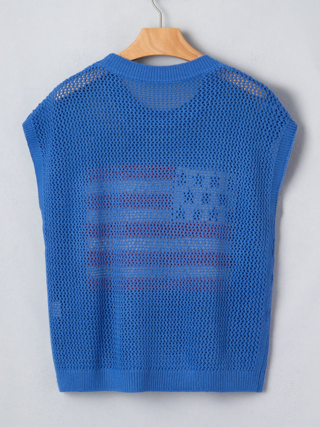 Flag Graphic Short Sleeve Sweater Top