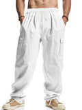 Men's Full Size Relaxed Fit Cargo Drawstring Pants Plus Size