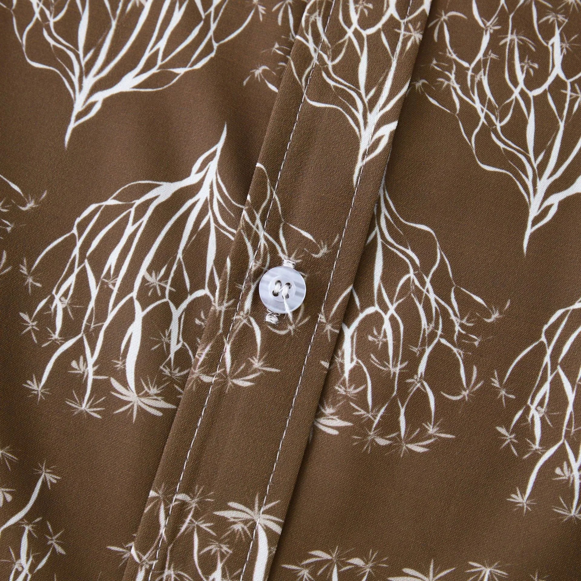 Men's Plus Size Printed Short Sleeve Button Down Shirt