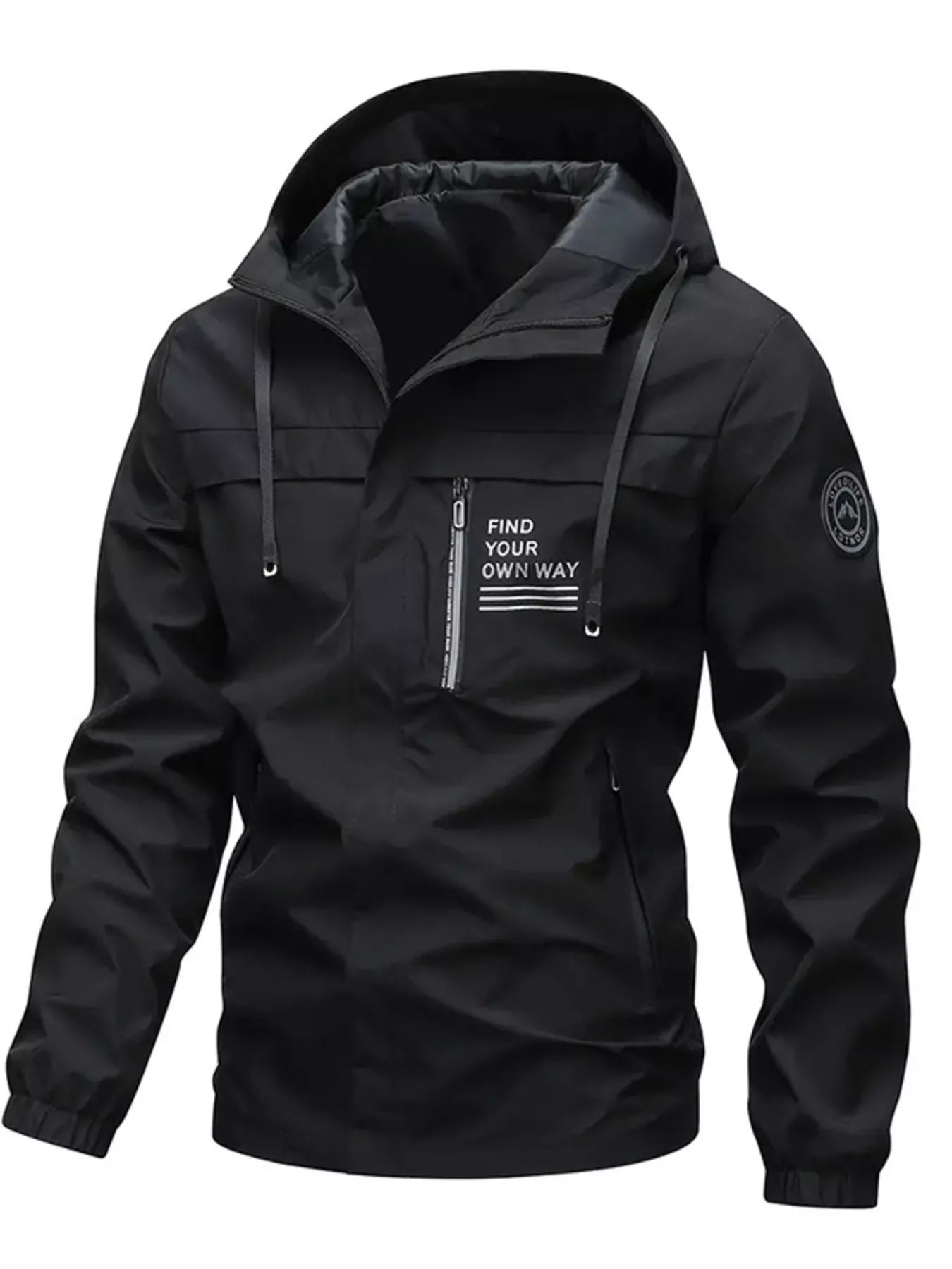 Men's Plus Size Hooded Outdoor Windproof Jacket