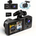 3-Channel 4K UHD Dash Cam Front, Rear and Inside with 32GB SD Card