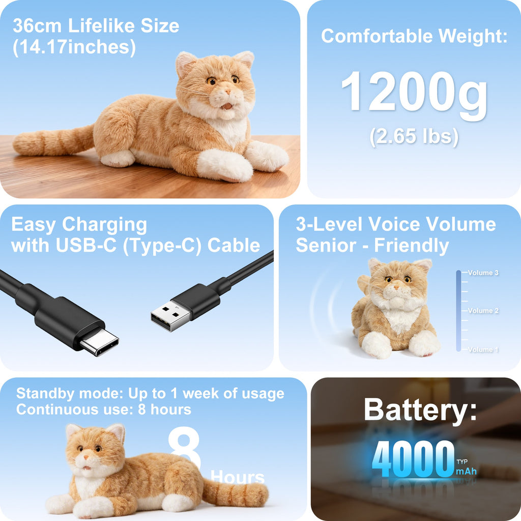 Matecat Pro- Interactive Lifelike Companion for Pet Lovers