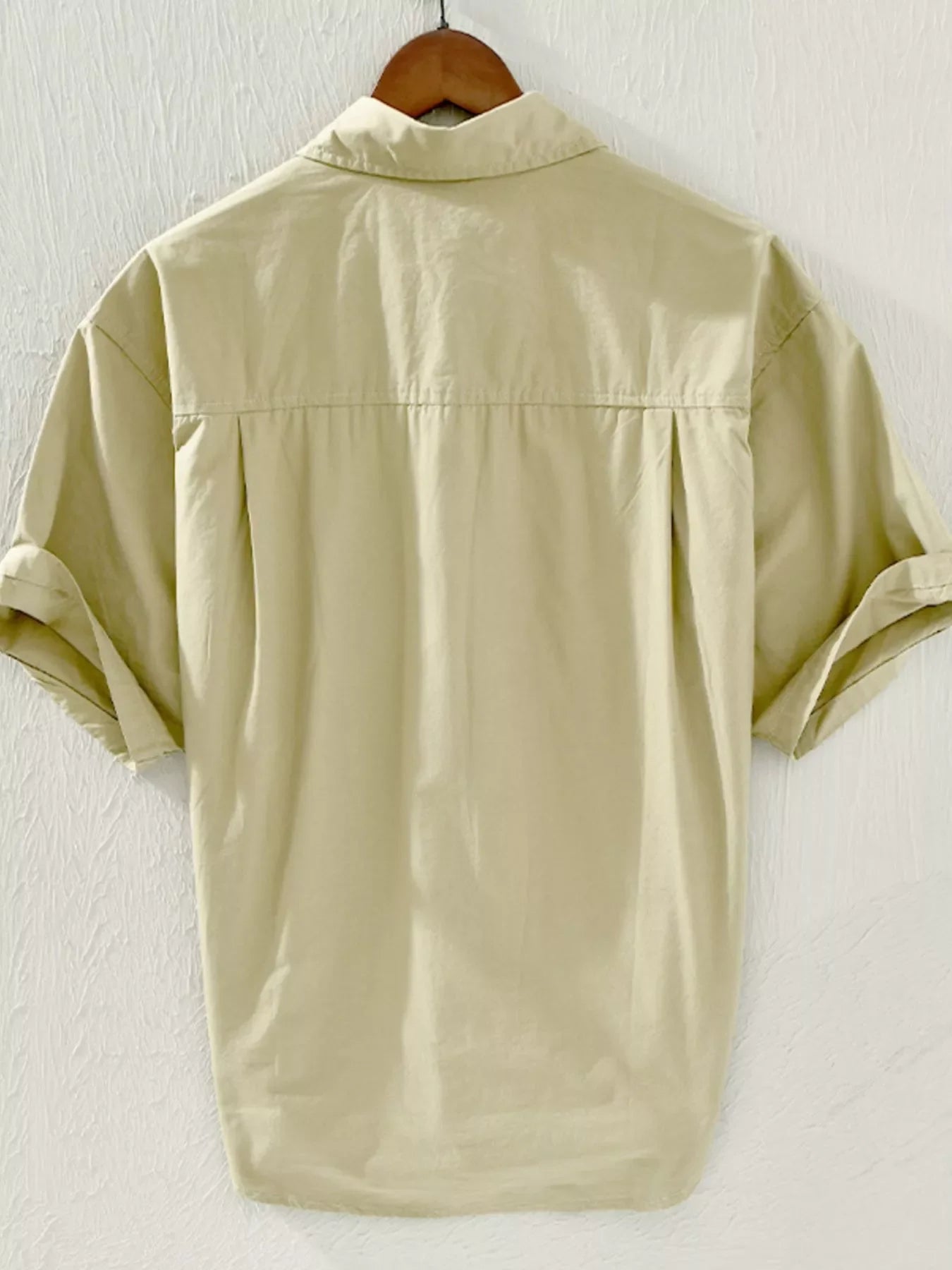 Men's Plus Size Casual Short Sleeve Button-Down Shirt